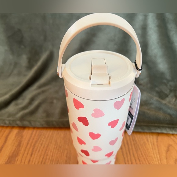 Hydrapeak Artesian Collection Pink Hearts 32 oz Insulated Tumbler - Picture 3 of 4